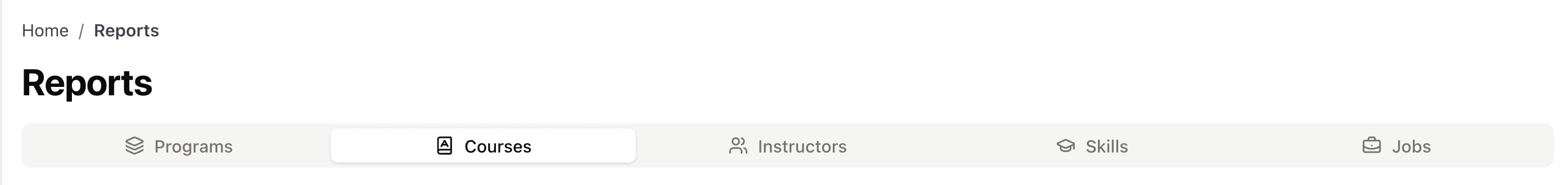 Mapademics course selection dropdown displaying available courses for skills analysis, including general education and career-technical programs